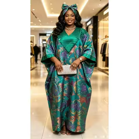 African Dresses for Women Traditional Africa Clothing Dashiki Ankara Gown Abayas Robe Muslim Kaftan 