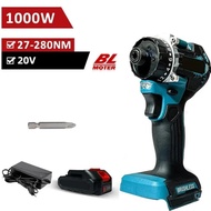 Bor Obeng Listrik Tanpa Kabel Torsi 201 280N.M 14 Obeng Bor Listrik Impact Wrench Baterai Makita 20V