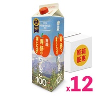 青研 - 青森縣 100% 五式蘋果汁 (1000毫升) x 12支 #青研 (賞味期限: 2025年1月)
