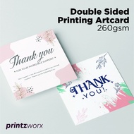 260 gsm Art Card Thank You Card A7, Double Side Printing
