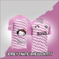 Latest JERSEY FNATIC X HELLO KITTY GAME DOTA CSGO LOL Round neck