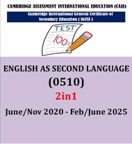 Igcse ENGLISH AS SECOND LANGUAGE 0510(PAPER 123) PAST YEAR PAPER 2020-June 2025 (2IN1 VERSION)