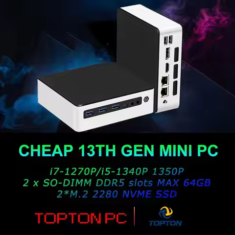 Good Price Intel Mini Pc 13th i7-1360P i5 1340P Mini PC Dual 2.5G Lan Mini Desktop Computer HDMI 2.0