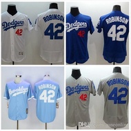 Mens L.A. Los Angeles Dodgers Jackie Robinson White Blue Gray Flexbase Jersey， Los Angeles Dodgers #