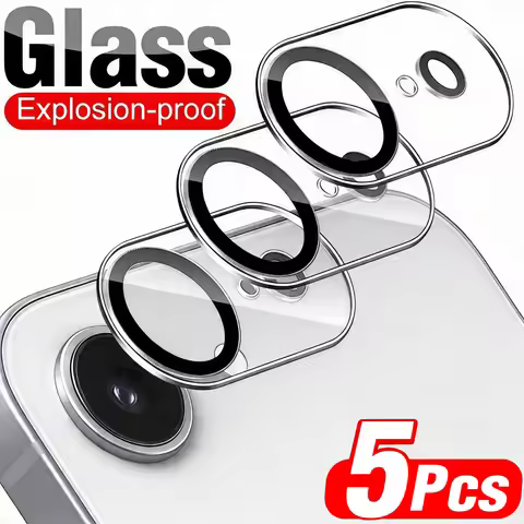 1-5Pcs Tempered Glass for iPhone 17e 16e Camera Lens Protector Black Circle Protective Lens Film Cov