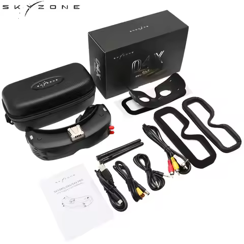 SKYZONE SKY04X PRO OLED 48CH 5.8G Steadyview Receiver DVR FPV Goggles Head Tracker Fan for RC plane 