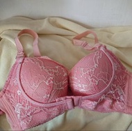 全新 粉紅色 push up bra 聚朧美胸衣 70A
