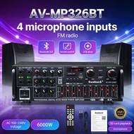 Audio Power Amplifier HiFi Amp Speaker 24V AV Amp bluetooth Speaker Remote Control Car Home Square D