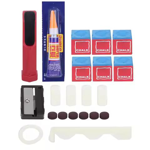 Billiard Repair Kit Plastic Portable Convenient 24x10cm/9.4x3.9in Billiards Glue with Horn for Pole