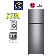 LG IEC Gross Top Freezer with Inverter Compressor & Multi Air Flow Refrigerator (333L) GN-B372SQCB
