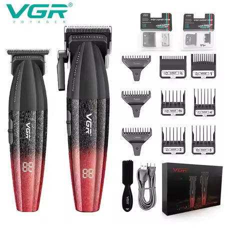 VGR Hair Trimmer Professional HairCut Machine Electric Body Trimmers 9000 RPM Hair Clipper Adjustabl