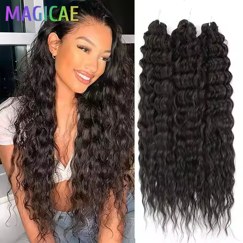 24Inches 3Pcs 300Grams Braids Ariel Water Black Dark Brown Twist Crochet Curly Piano Blond P12/16/61