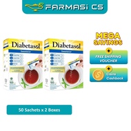 Diabetasol Sweetener 50 Sachets x 2 Boxes (TWIN) EXP:02/2026 [ Farmasi CS ]