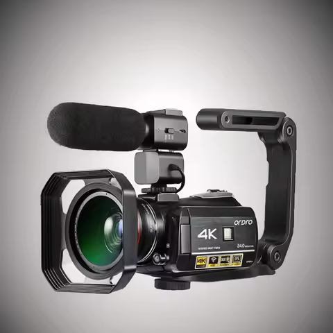 Video Camera 4K Digital Camcorder Professional, Ordro AC3 YouTube Blogger Vlog Cameras Filmadora wit
