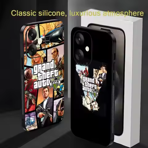G-GtA 5 R-star Popular Game Phone Case For Xiaomi Redmi Note 13,12,11, 10 Pro Plus S, 5G, 12S, Luxur