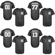 Kpop aespa korean winter karina giselle ningning korean Striped baseball Jersey