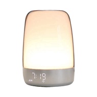[themremain]-Sunrise Wake Up Alarm Clock Night Light Alarm & Snooze 5 Color Night Light Auto Color C