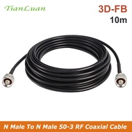 10m Low Loss 3D-FB Coaxial Cable 50Ohm N Male to N Male 50-3 RF Cable for Ham Radio GMRS Repeater Bo