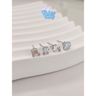 Fairybaby milky way Earrings Set 4 Pieces Hologram Cute Stars (E3-021)