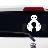 BAYMAX & HIRO CAR CUTTING STICKER BAYMAX HERO CUTE CAR GLASS STICKER