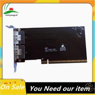 PCIE X16 to 2-Port SFF-8654 8i X8 External Graphics Card EGPU Adapter Card with Half-Height Baffle f
