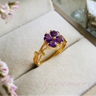 Amethyst Ring Clover leaf Design (Clover leaf Collection)