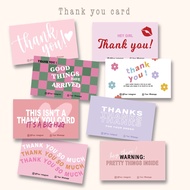 Thank You card custom 1 side 27 - 34 / Gift card / Aesthetic / Cute / Online Shop