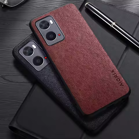Case For Oppo A96 A36 A76 A77S A95 F19S A57S S57E 4G 5G Simple Design Luxury Leather Business Cover 