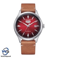 Citizen NH8390-11X C7 Series Automatic Analog Brown Leather Strap Men's Watch