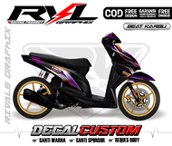 Decal sticker beat karbu road race full body cover buta design sesuai keinginan design 1