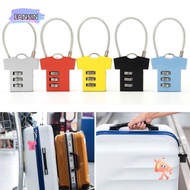 FANSIN1 Security Lock, Steel Wire Cupboard Cabinet Locker Padlock Password Lock, Multifunctional 3 Digit Aluminum Alloy Mini Suitcase Luggage Coded Lock