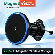 Magsafe 15w Wireless Car Charger Mount for Iphone 16 15 Pro