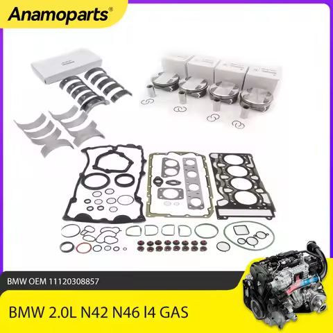 Engine Parts Overhaul Rebuild Gaskets Set Piston Bearing Kit Fit 2.0 L N42 N46 For BMW 120i 316i 318