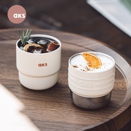 AKS Coffee Cup Stainless Steel/Ceramic sharing cup/scent cup Office Cup Anti-scalding Simple Cup Por