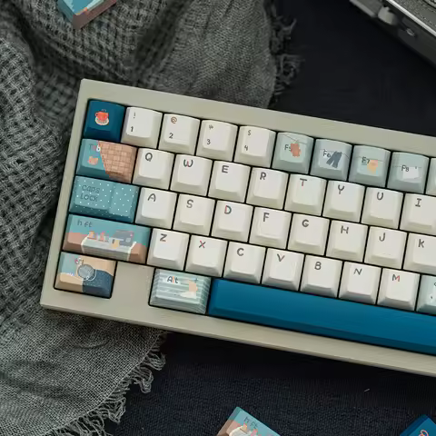 FBB keycaps Sewing PBT Sublimation 1.7mm Thickened Enrong Customized keyboard Magnetic Switch Blue M