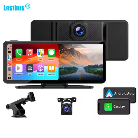 Lastbus 10.26 Inch Dash Cam Wireless CarPlay & Android Auto FM Bluetooth Audio Car DVR GPS Video Rec