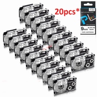 20pcs 9mm Label Tape  for Casio XE-9WE XR9YW XR-9X for KL-130 KL-60 KL-120 KL-820 KL-60SR KL-130 KL-