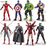 YST  Luminous Hand Movable Kids Fans Birthday Gifts Marvel Avengers Iron Man Hulk Superhero Action Figure Classic GK Toy YST