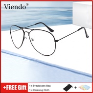 Vintage Retro Aviator Spectacles Clear Lens Eyeglasses Frames Cermin Mata