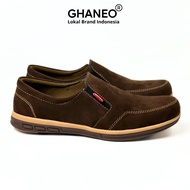 Ghaneo - Men's Casual Brown Leather Slip-On Shoes G87