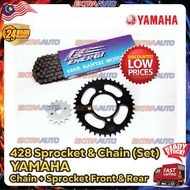 428 183 Sprocket Chain Set Energi Motorcycle Yamaha Y125Z RXZ LC135 V1 V2 V3 V4 V5 V6 SRL105 SRL110 Y100 Y110SS SRE SRX