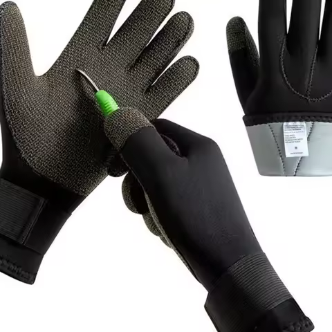 3/5mm Thicken Kevlar Diving Gloves Scratch Proof Fish Hunting Warm Gloves Deep Dive Underwater Spear