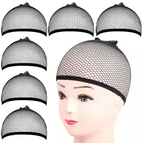 Mesh Wig Cap Stretchable Elastic Black Hair Net Stretch Open Ended Fishnet Wig Net Breathable Mesh C