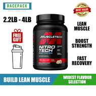 (Free Shaker) MuscleTech Nitro Tech Whey Protein Powder, Ultimate Muscle Building Formula Vanilla 2.2lb – 4lb
