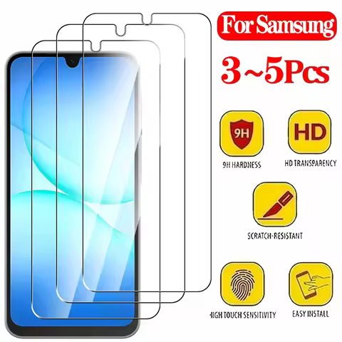 Tempered Glass For Samsung A16 A17 A26 A27 A36 A37 A56 A57 Screen Protector Galaxy A55 A35 A15 A25 A
