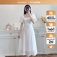 [MUA 2 GIẢM 20K] Đầm nữ cổ vuông tay bí thời trang GUMAC LDE0604
