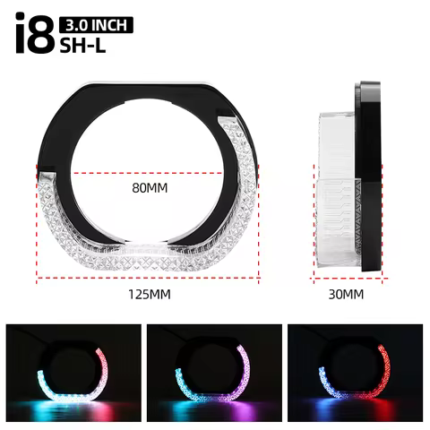 2pcs 5D Led Crystal Angel Eyes Led Angel Eyes Halo Rings 2.5" 3" Car RGB Projector Lens Masks Car Ac