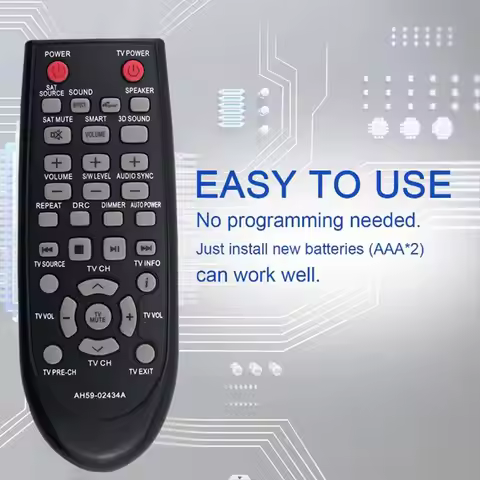 (A03R) Replace AH59-02434A Remote Control for Samsung Soundbar HW-E450 HW-E550 HW-E551 HW-F450 HW-E4