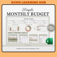 Excel Budget Template Monthly Finance Tracker | Personal Budget Spreadsheet Planner & Expense Tracke