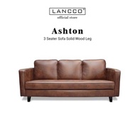 LANCCO Ashton Vintage Sofa Leather Look Fabric  3+2 Seaters Couch The Masculine Design Farm House De